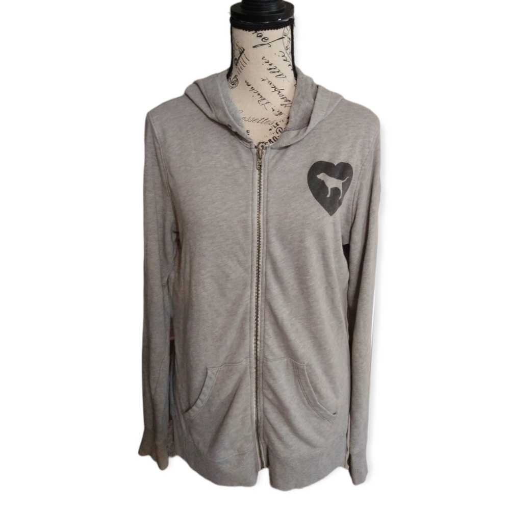 Pink Victoria secret gray small jacket Y2K Cozy